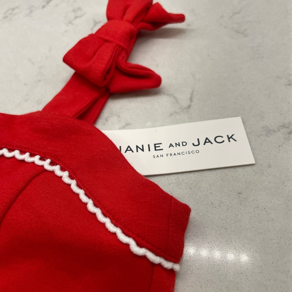 Janie and Jack Red and White Jumpsuit - Picture 6 of 6